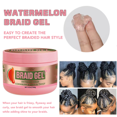 Luxfume 250g 8.8oz Private Label Hydrating Sweatproof Hair Gel Watermelon African Braid Styling Gel,MY SHOP