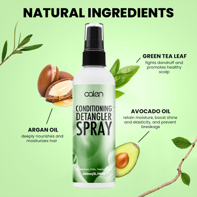 Luxfume 200ml6.7oz Hydrating Detangling Spray Leave-in Conditioner and Detangler For Curly Dry and Damaged Hair,MY SHOP