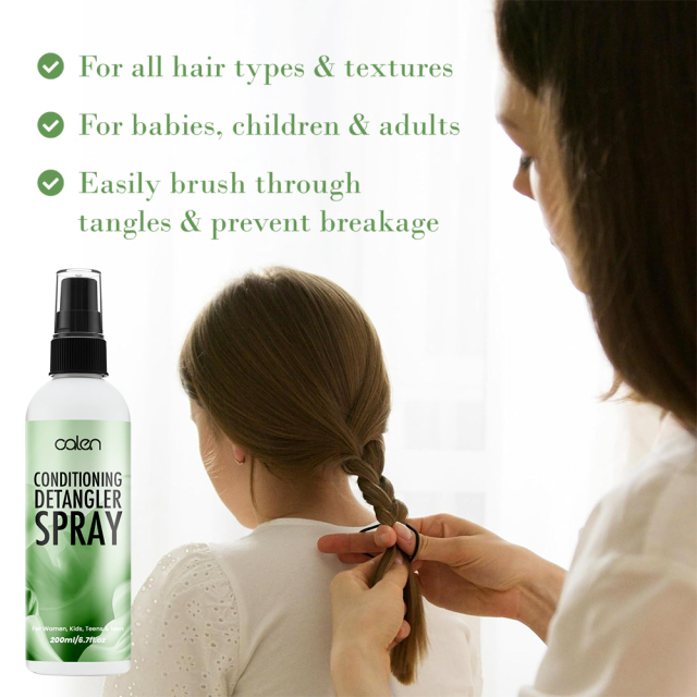 Luxfume 200ml6.7oz Hydrating Detangling Spray Leave-in Conditioner and Detangler For Curly Dry and Damaged Hair,MY SHOP