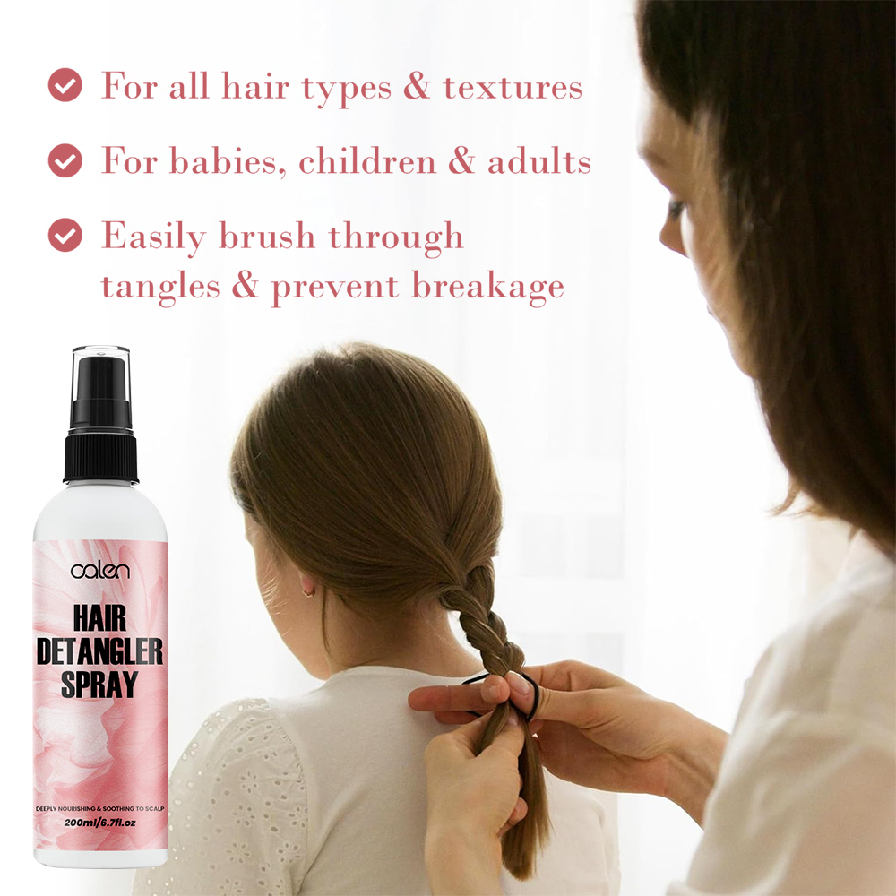 Luxfume Private Label 200ml 6.7oz Antioxidant Nourishing Natural Leave-In Hair Conditioning Detangler Spray for Damaged Hair,oalen cosmetics