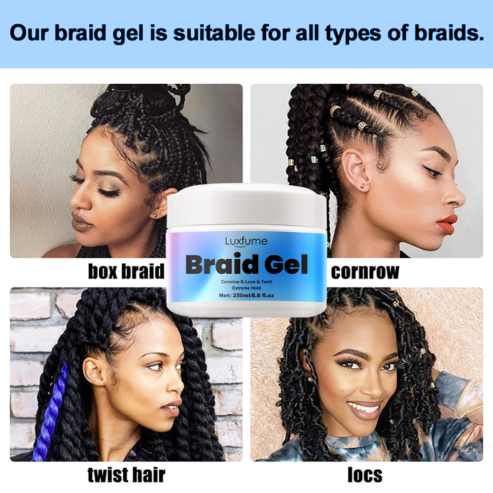 Luxfume Private Label Braid Gel Moisturizing Super Strong Setting Anti-itch Cooling Scalp Type For Twist Hair Styling,MY SHOP