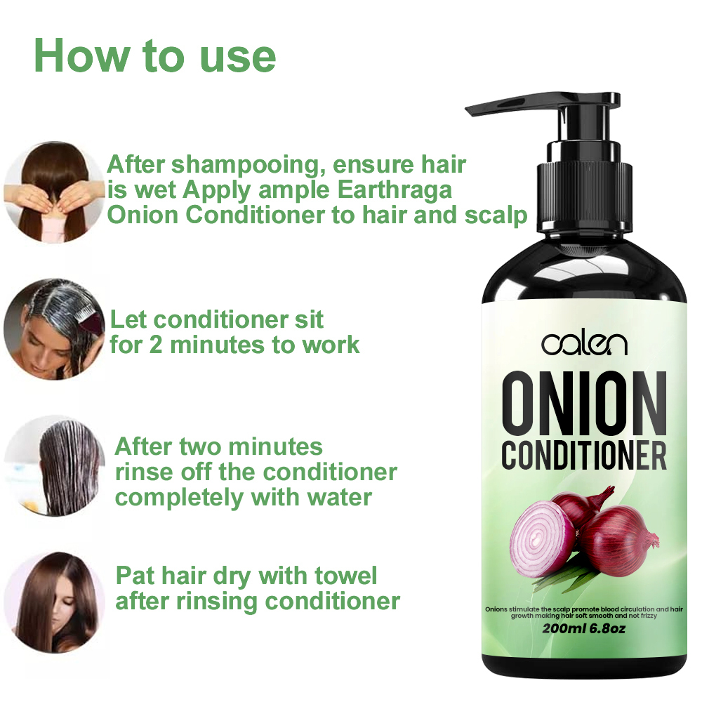 Luxfume 200ml Onion Leave-In Conditioner Anti-Hair Loss Deep Treatment Dry Damaged Hair,MY SHOP