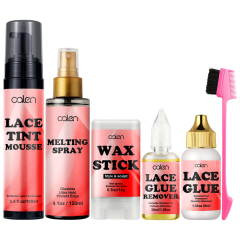 Luxfume Private Label Wig Glue Set With Tools Install Kit Lace Tint Mousse Melt Spray Wax Stick Lace Glue Remover Lace Glue,oalen cosmetics