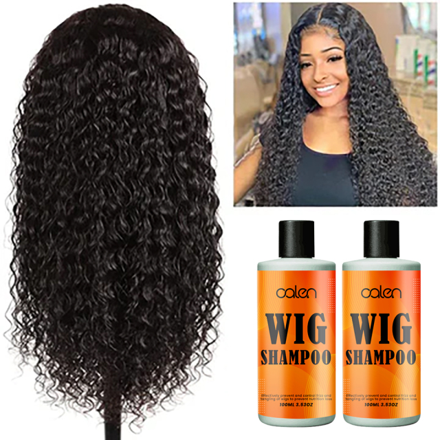 Wig shampoo for human and synthetic wigs Cleans, conditions and smoothes shampoo,oalen cosmetics