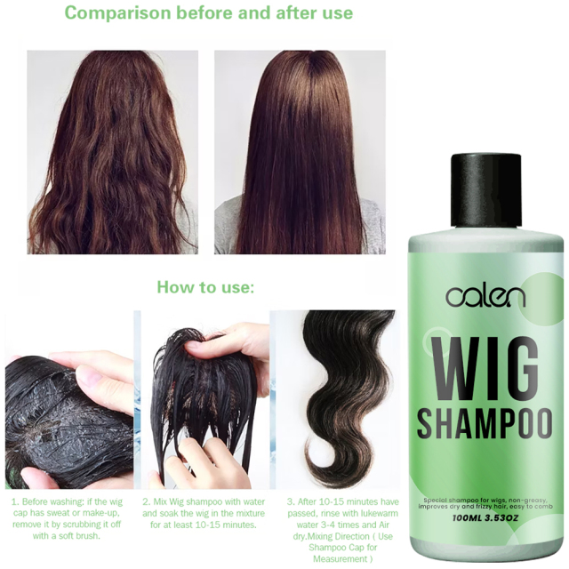 Prevents frizz on wigs Extends the life of wigs and hairpieces shampoo,oalen cosmetics
