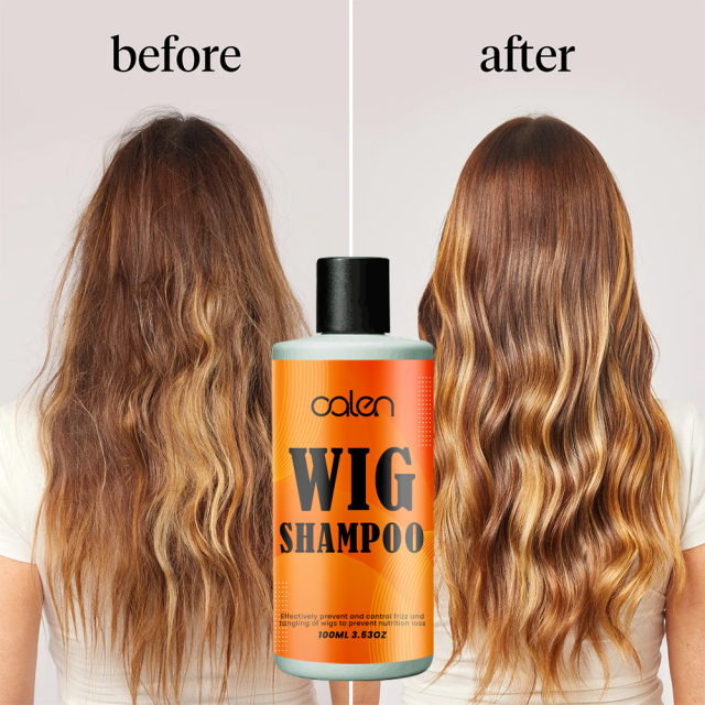 Wig shampoo for human and synthetic wigs Cleans, conditions and smoothes shampoo,oalen cosmetics