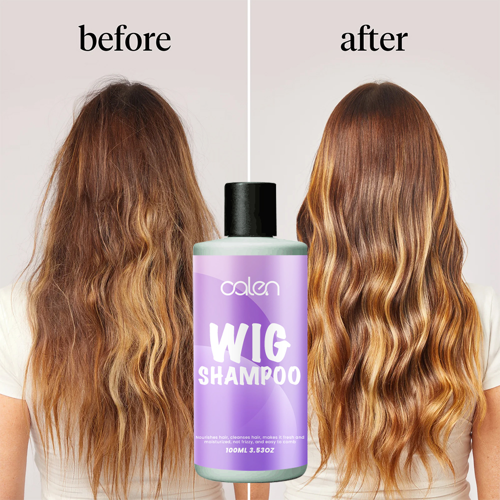 Removes buildup and grease shampoo Smoother, shinier wigs shampoo,oalen cosmetics