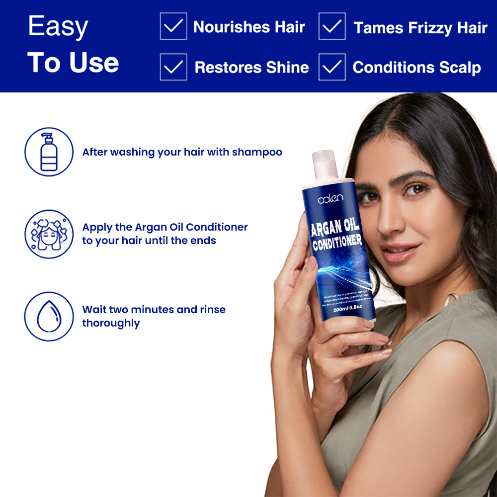 Luxfume 200ML Smooth And Improve Hair Quality Brighten And Repair Dry Hair Moisturizing Argan Oil Conditioner,oalen cosmetics