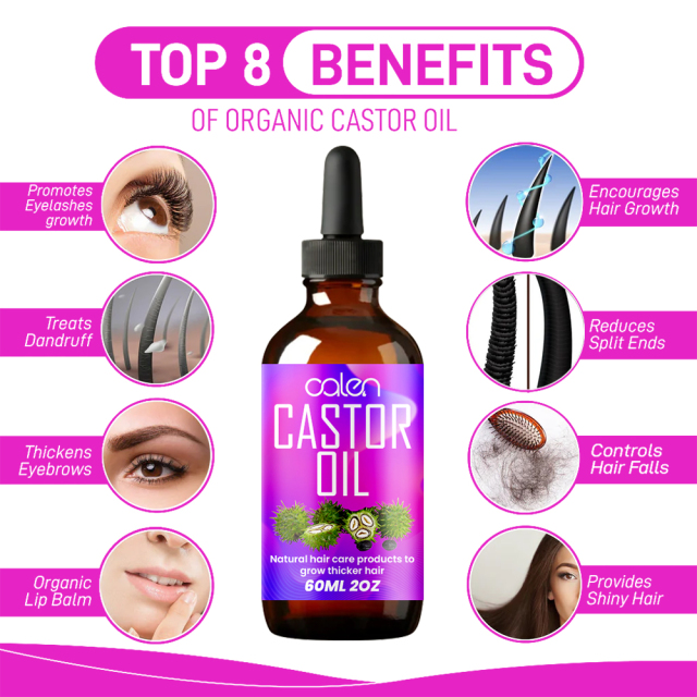 Luxfume 60Ml Help Hair Growth And Strong Recover Natural Shine To Hair Organic Castor Oil,MY SHOP