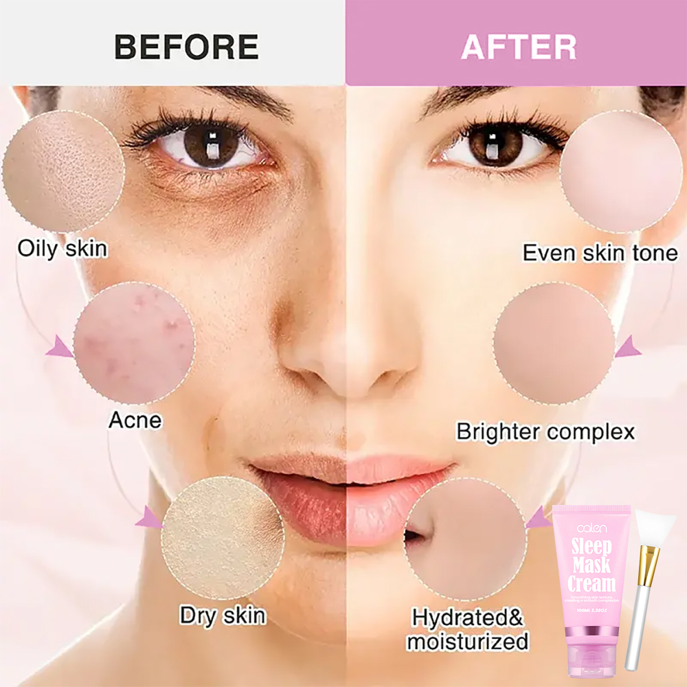 Luxfume Smooth Brightening Improved Texture Hydrating Gentle Exfoliating Sleeping Mask,oalen cosmetics