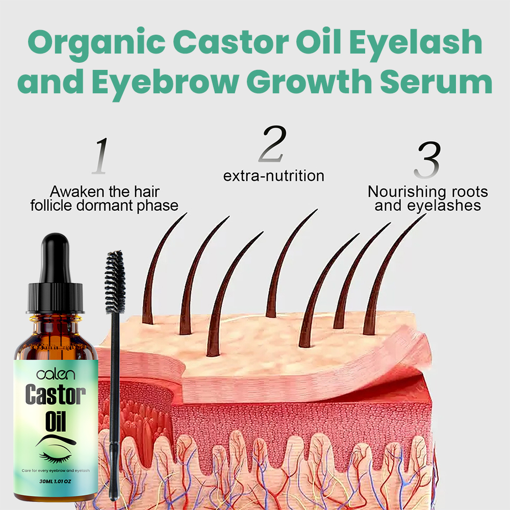 Luxfume 30ML Natural organic castor oil Eyelash and eyebrow growth serum,oalen cosmetics