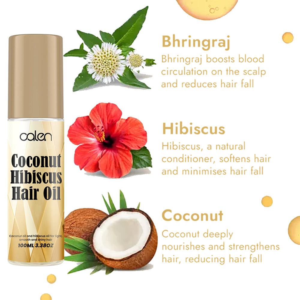 Luxfume 100ML gently nourishes hair and improves the overall health of hair Hibiscus hair oil,oalen cosmetics