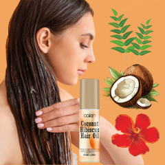 Luxfume 100ML soft and shiny hair is not easy to tangle, hair roots are fluffy, hair is moist and not greasy Hibiscus hair oil,oalen cosmetics