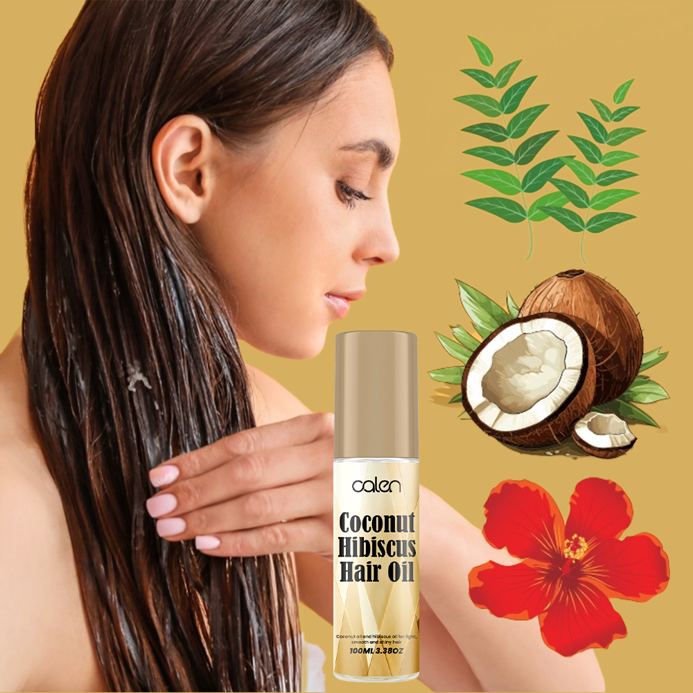 Luxfume 100ML gently nourishes hair and improves the overall health of hair Hibiscus hair oil,oalen cosmetics