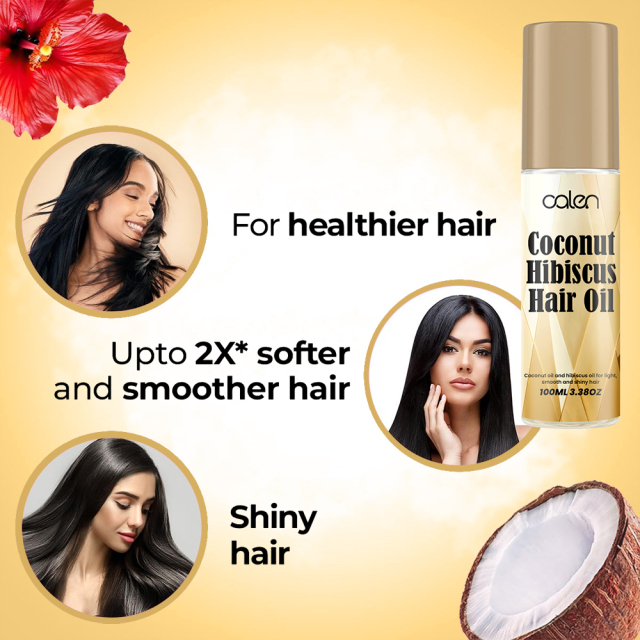 Luxfume 100ML gently nourishes hair and improves the overall health of hair Hibiscus hair oil,oalen cosmetics