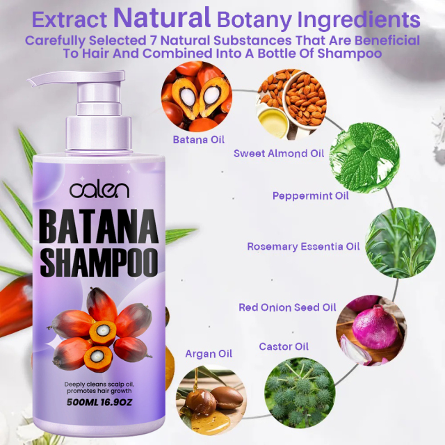 Relieves dry and itchy scalp, reduces hair breakage, promotes hair growth batana shampoo,oalen cosmetics