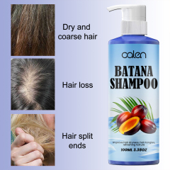 repairs damaged hair, promotes healthy hair growth, enhances natural luster, says goodbye to dry and dull hair batana shampoo,oalen cosmetics