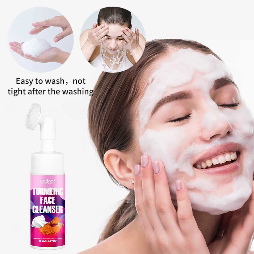 Gentle formula deep clean pore Promote healthy complexion Turmeric Cleanser,oalen cosmetics
