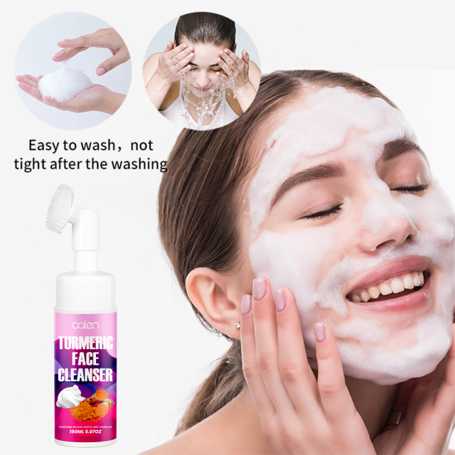 Gentle formula deep clean pore Promote healthy complexion Turmeric Cleanser,oalen cosmetics