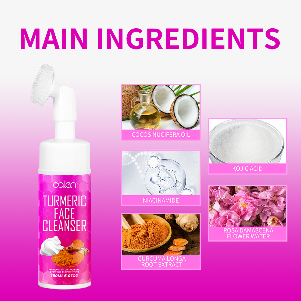 Moisturizing And Soften Skin Turmeric Cleanser Is Suitable For All Skin Type,oalen cosmetics