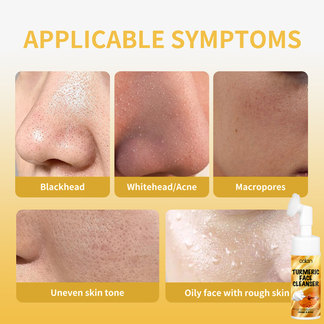 Clean Face Hydrate Dry Rough Skin Turmeric Cleanser,oalen cosmetics