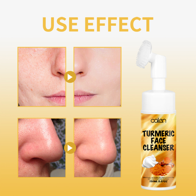 Clean Face Hydrate Dry Rough Skin Turmeric Cleanser,oalen cosmetics