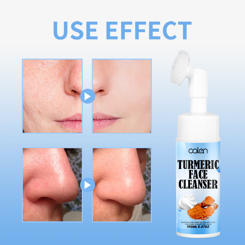 Deeply Clean Pores Removes Oil And Dirt Turmeric Cleanser,oalen cosmetics