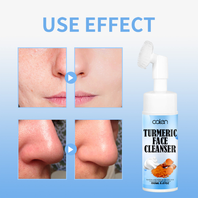 Deeply Clean Pores Removes Oil And Dirt Turmeric Cleanser,oalen cosmetics