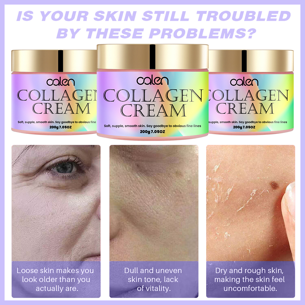 Luxfume 200g Glow Skin Reduce Line Daily Moisturizing Collagen Cream Suitable For All Skin Type,oalen cosmetics
