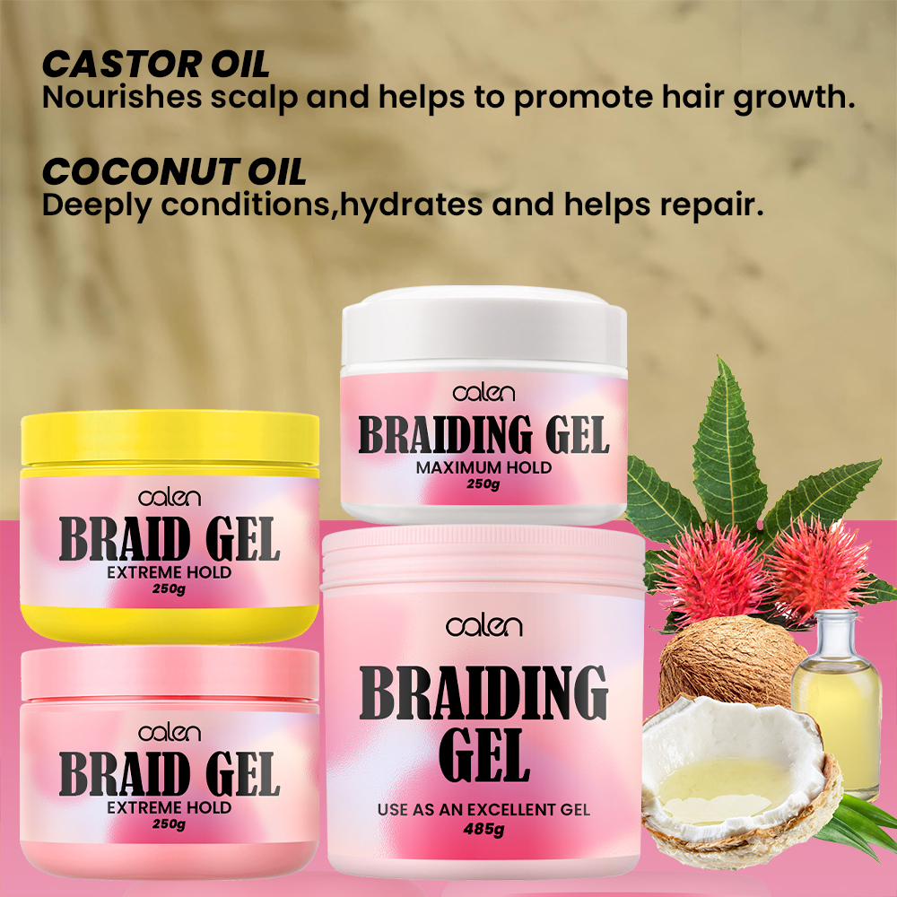 17oz Luxfume Private Label Extreme Hold Glitter Shine No Flaking Wax Wave Edge Control Hair Braid Gel Kit For Woman,MY SHOP