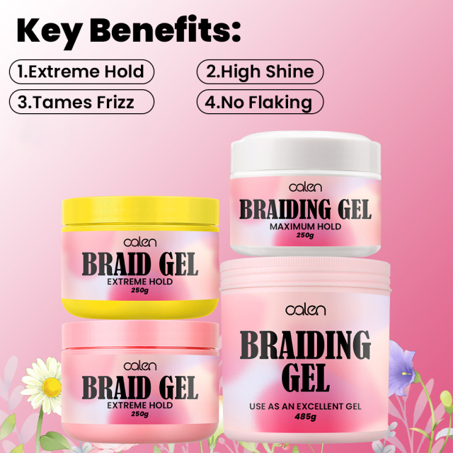 17oz Luxfume Private Label Extreme Hold Glitter Shine No Flaking Wax Wave Edge Control Hair Braid Gel Kit For Woman,MY SHOP