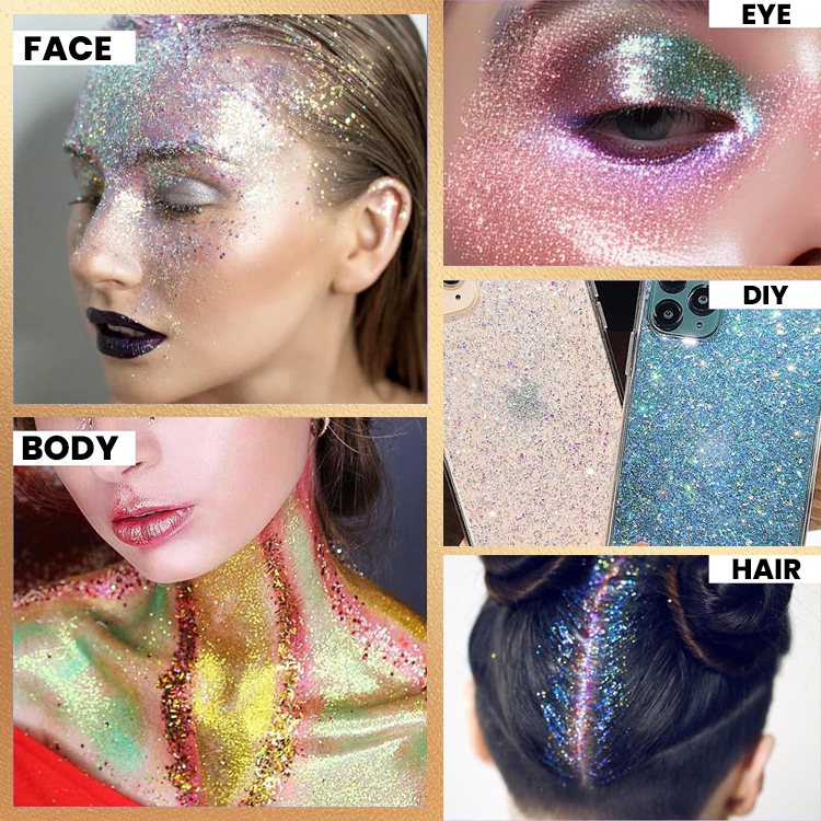 Luxfume 19g Gold Body Glitter Stick Waterproof Face Glitter Gel Sparkle Moisturizing Herbal Body Glitter for Women and Kids,oalen cosmetics