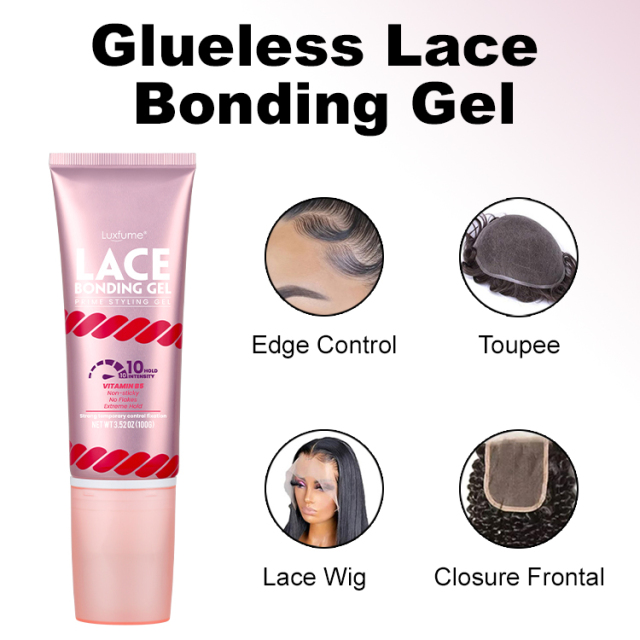 Luxfume 3.52oz Water-Based Formula Lace Bonding Gel Wig Glue Style Hair Adhesive Hair Extension Tools,oalen cosmetics