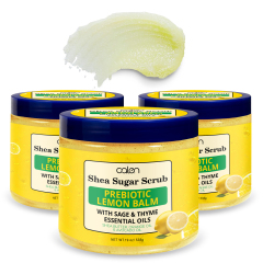 Shea Sugar Body Scrub Gentle Exfoliating Face Body Scrub with Shea Butter Orange Oil Vegan Ingredients for Hands and Feet,oalen cosmetics