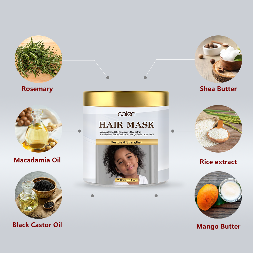 Gentle Natural Safe Formula Kids Hair Mask Multi-Purpose Silicone Hair Care & Styling for Dry Curly Hair,oalen cosmetics