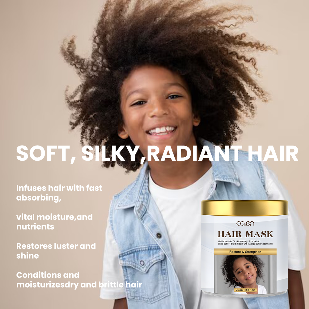 Gentle Natural Safe Formula Kids Hair Mask Multi-Purpose Silicone Hair Care & Styling for Dry Curly Hair,oalen cosmetics