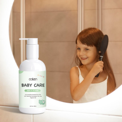 Wholesale 250ml Herbal Nourishing Moisturizer for Kids Anti-Frizz Shining Baby Curly Hair Conditioner and Shampoo,oalen cosmetics