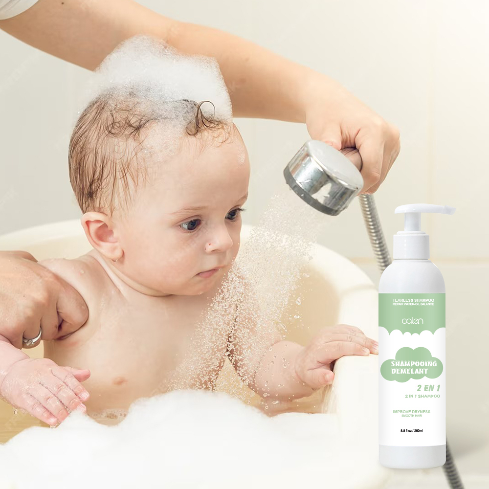 Custom Organic Children's Shampoo Hypoallergenic Cream Form with Plant Extracts No Tears Leave-In Safe for Infants Toddlers,MY SHOP