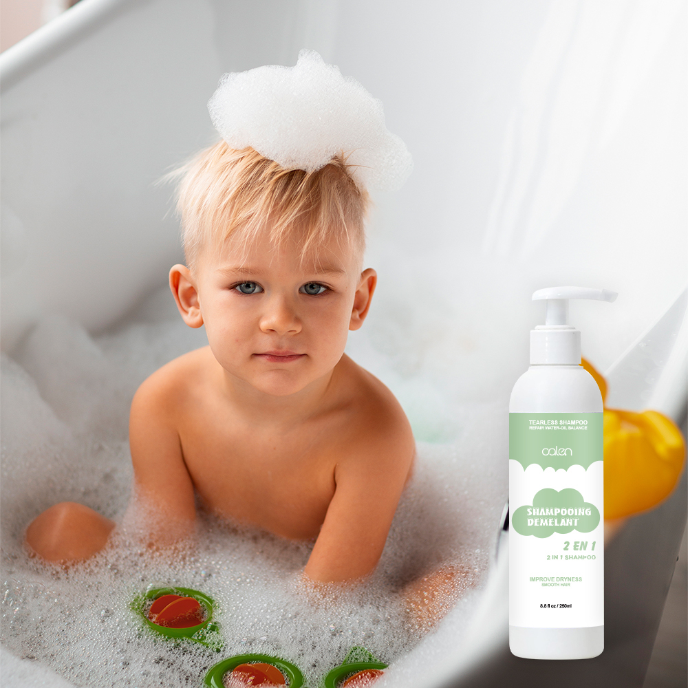 Custom Organic Children's Shampoo Hypoallergenic Cream Form with Plant Extracts No Tears Leave-In Safe for Infants Toddlers,MY SHOP