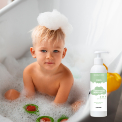 Custom Organic Children's Shampoo Hypoallergenic Cream Form with Plant Extracts No Tears Leave-In Safe for Infants Toddlers,MY SHOP