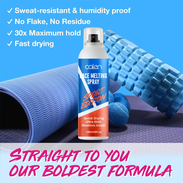 Sport Edition Lace Melting Spray Glue-Less Lace Adhesive Spray Wig Spray Fast Drying Strong Natural Finishing,oalen cosmetics