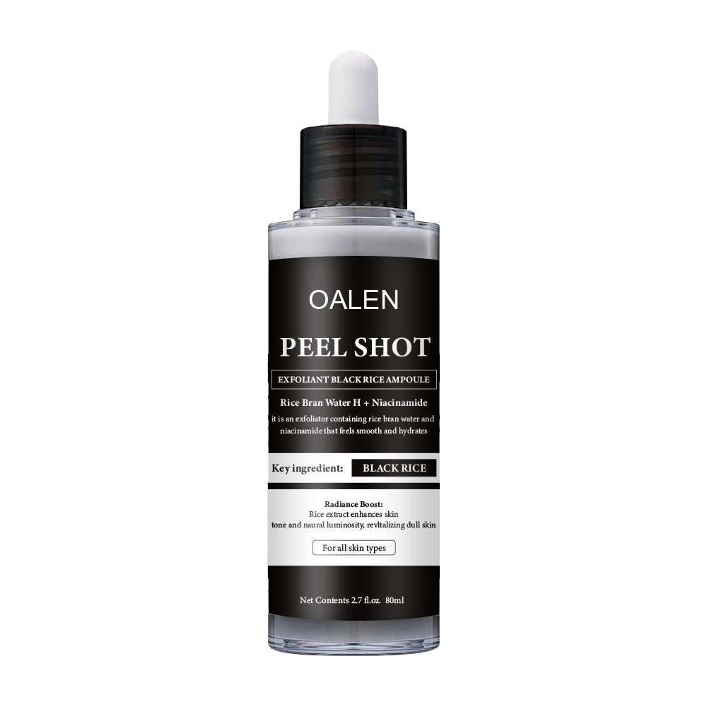 Luxfume Private Label Exfoliating Black Rice Serum Smooth and Glowing Skin Care Peel Off Serum,oalen cosmetics