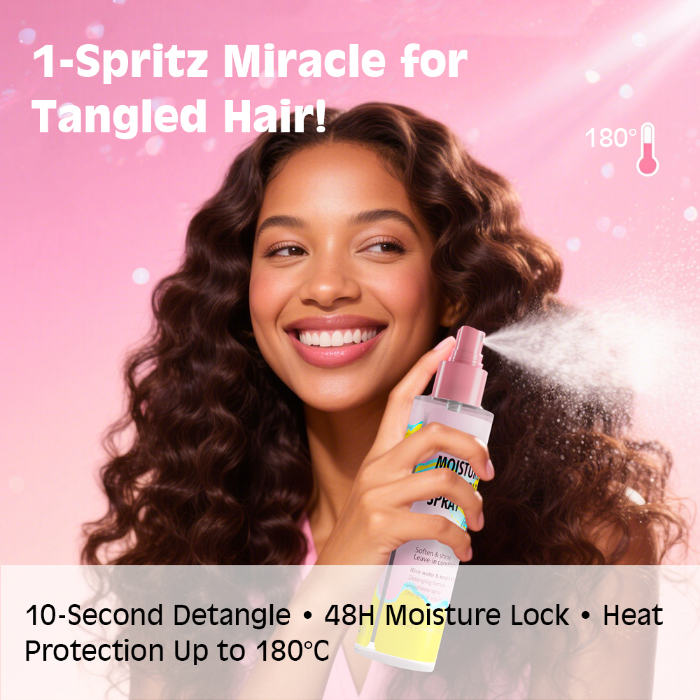 Private Label Organic Hair Care Anti-Frizzy Heat Protector for Dry Curly Hair Smoothing Damage Repair Styling Chemical,oalen cosmetics