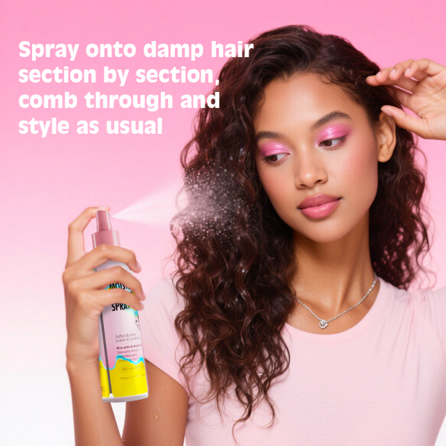 Private Label Organic Hair Care Anti-Frizzy Heat Protector for Dry Curly Hair Smoothing Damage Repair Styling Chemical,oalen cosmetics