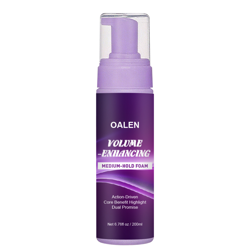 Hot Private Label Organic Oil Shea Wrap Me Foaming Volume Enhancing Curl Mousse Strong Styling Product for Curly Hair,oalen cosmetics