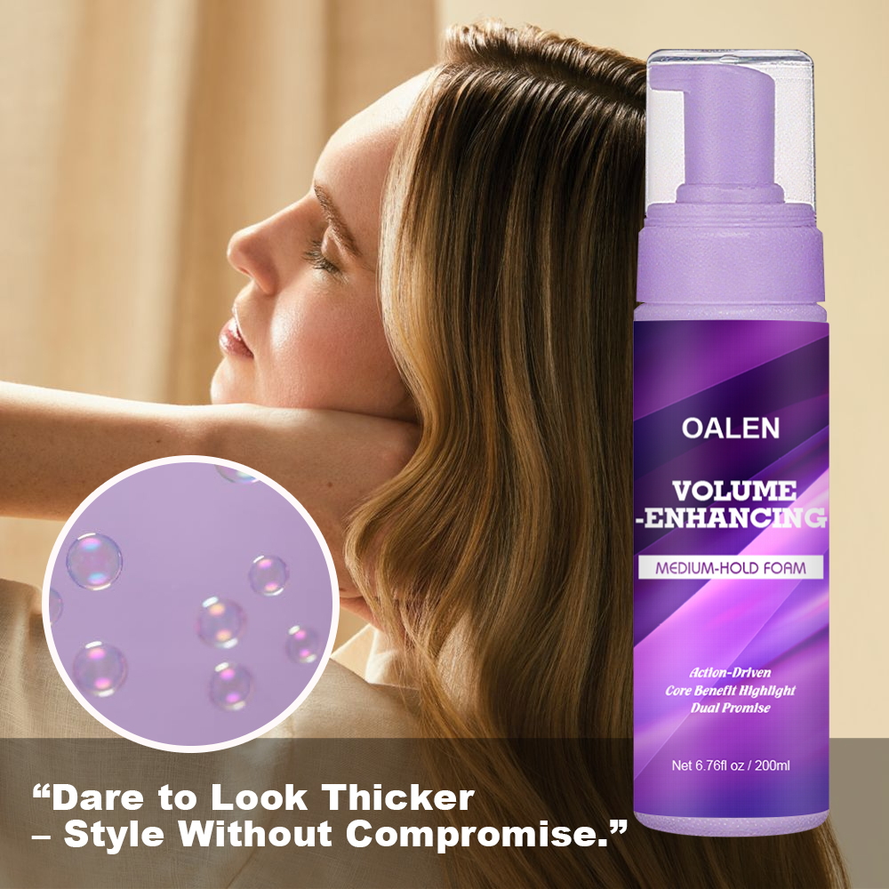 Organic Curl Foam Moisturizing Anti-Frizz Volume Enhancing Curl Mousse Hair Mousse Enhancing Curly Hair Styling Effect,oalen cosmetics