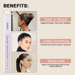 Private Label Vegan Hair Finishing Stick Rod Easy Apply for Curly Fine Dry Hair Organic Herbal Tidy Resolution,oalen cosmetics