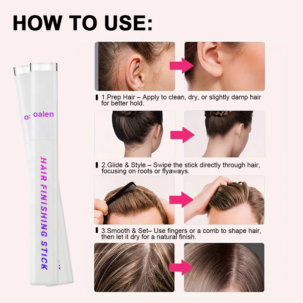Slick Hair Wholesale Hair Finishing Stick Oalen Not Greasy Feel Shaping Anti Frizzy Small Broken Slick Stick for Ladies Girls,oalen cosmetics