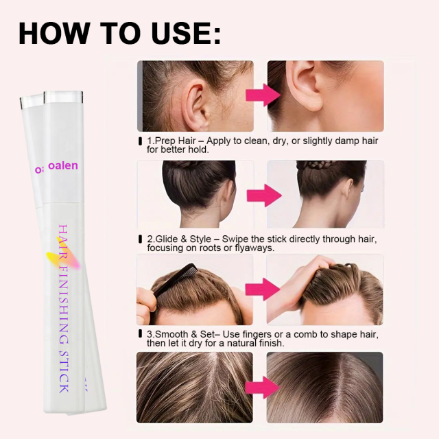 Wholesale Hair Shaping Non-Greasy and Non-Sticky Flyaway Slick Stick Quick Hair Finishing Slick Stick Private Label Smooth Hair Gel Wand,oalen cosmetics