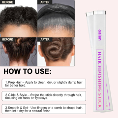 Private Label Vegan Hair Finishing Stick Rod Easy Apply for Curly Fine Dry Hair Organic Herbal Tidy Resolution,oalen cosmetics